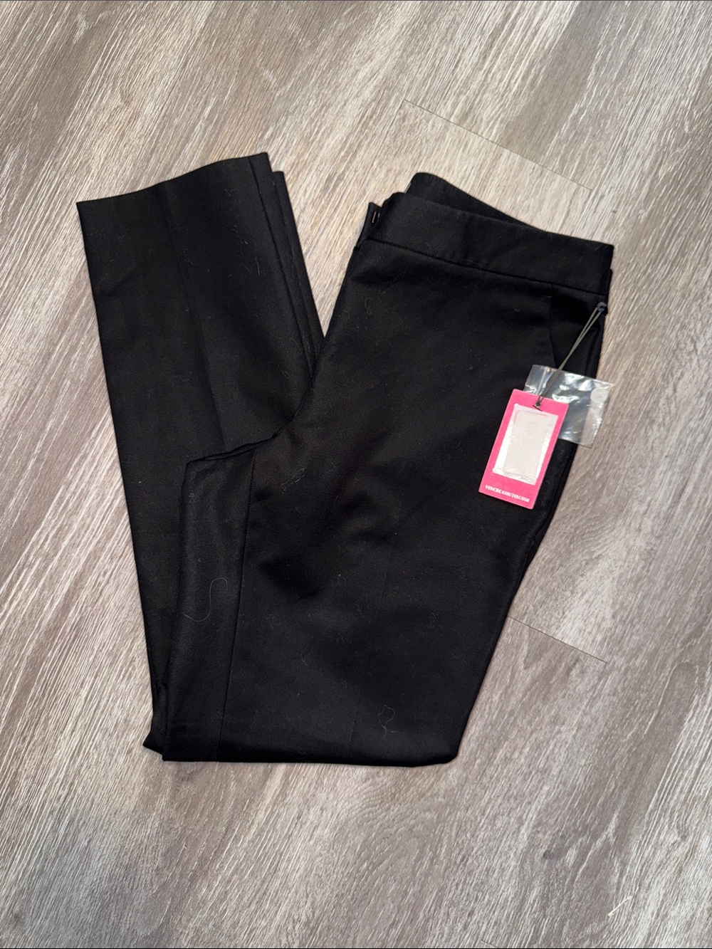 Vince Camuto Black Straight Leg Black Slacks